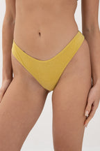 Brazilian Two-Tone Embossed V-Neck Bra