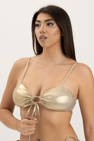 Top con culisse centrale