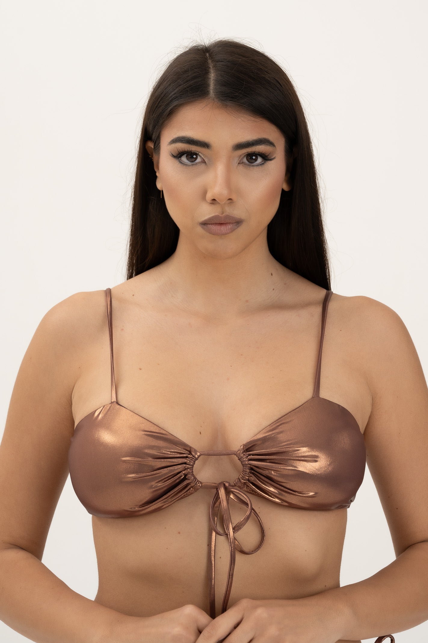 Top Con Coulisse Laminato