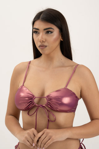 Top con culisse centrale