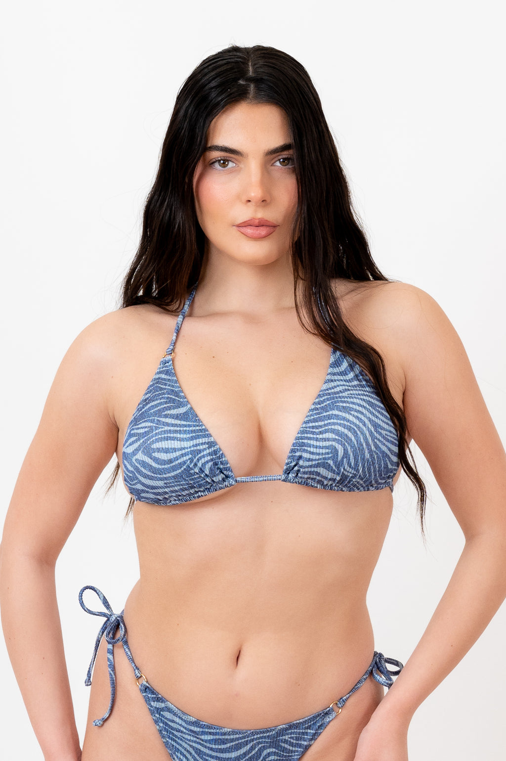 Triangolo Anello Jeans Zebrato