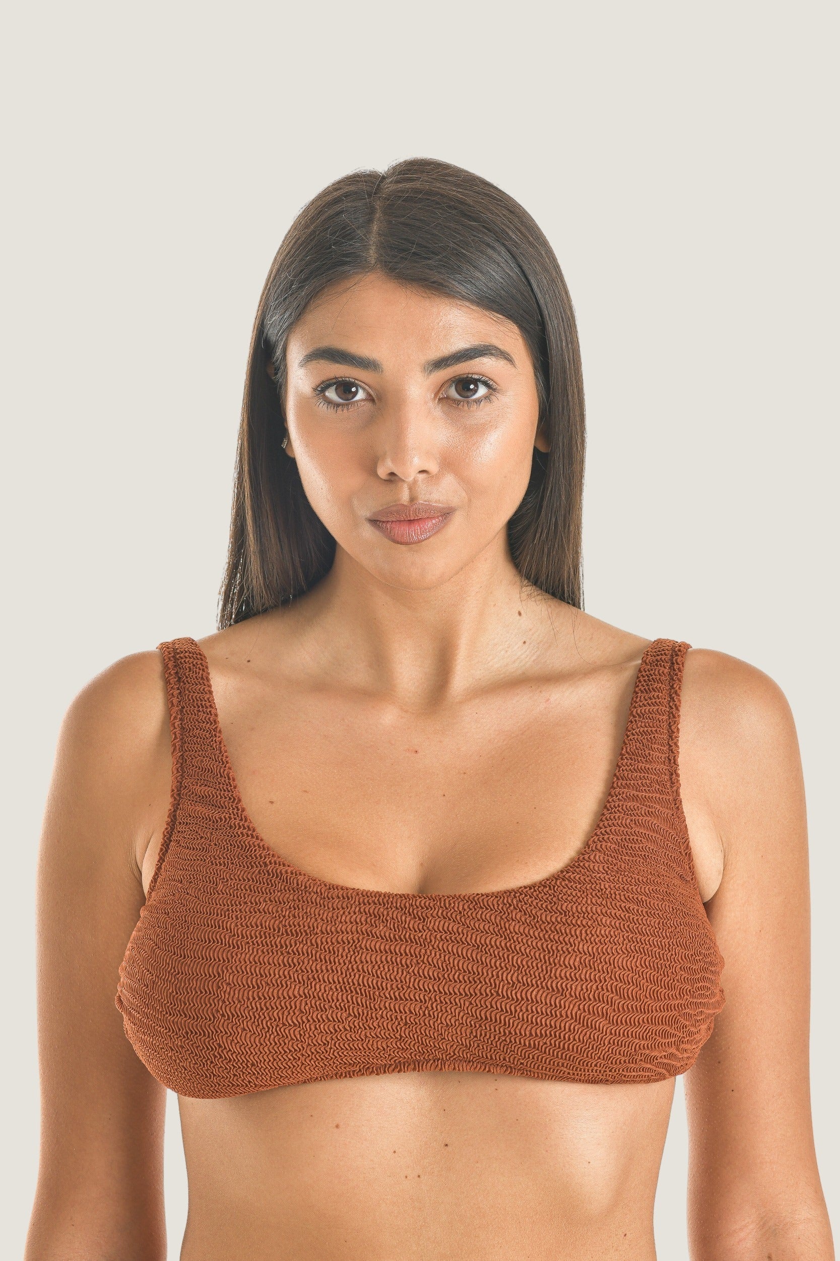 Top Goffrato Marrone