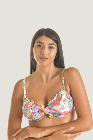 Reggiseno arricciato con ferretto