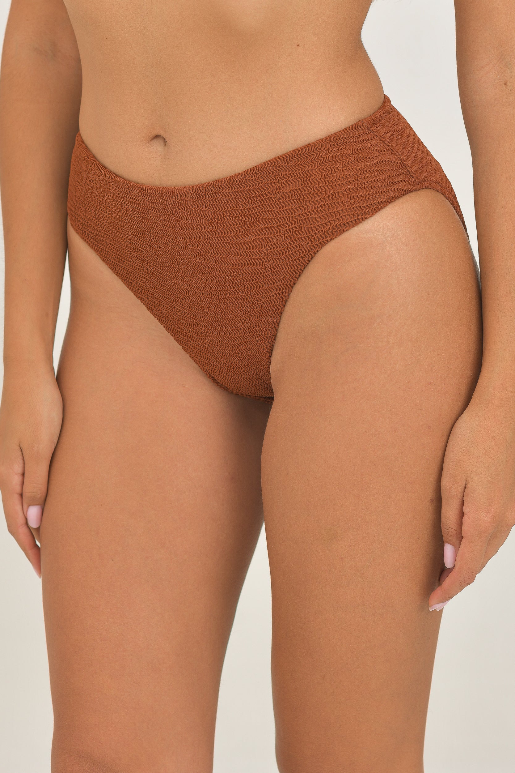 Slip Classico 6 cm Goffrato Marrone