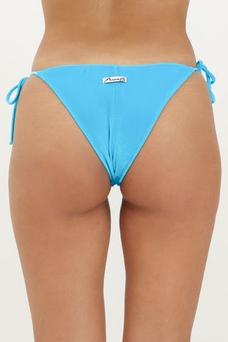 Bikini Triangolo Velluto Turchese