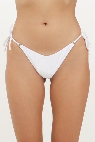 Bikini Triangolo Velluto Bianco