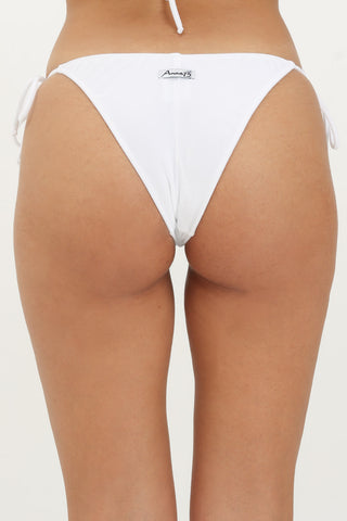 Bikini Triangolo Velluto Bianco