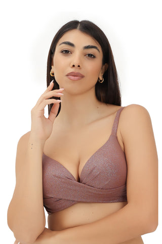 Corpetto Judith Glitter Marrone