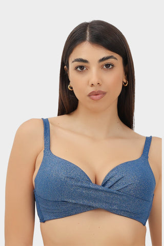 Corpetto Judith Glitter Blu