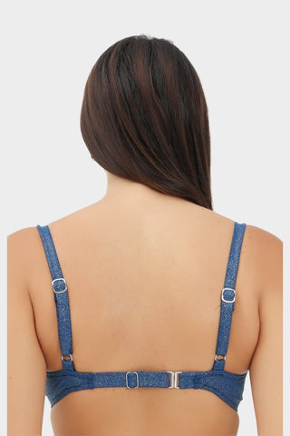 Corpetto Judith Glitter Blu