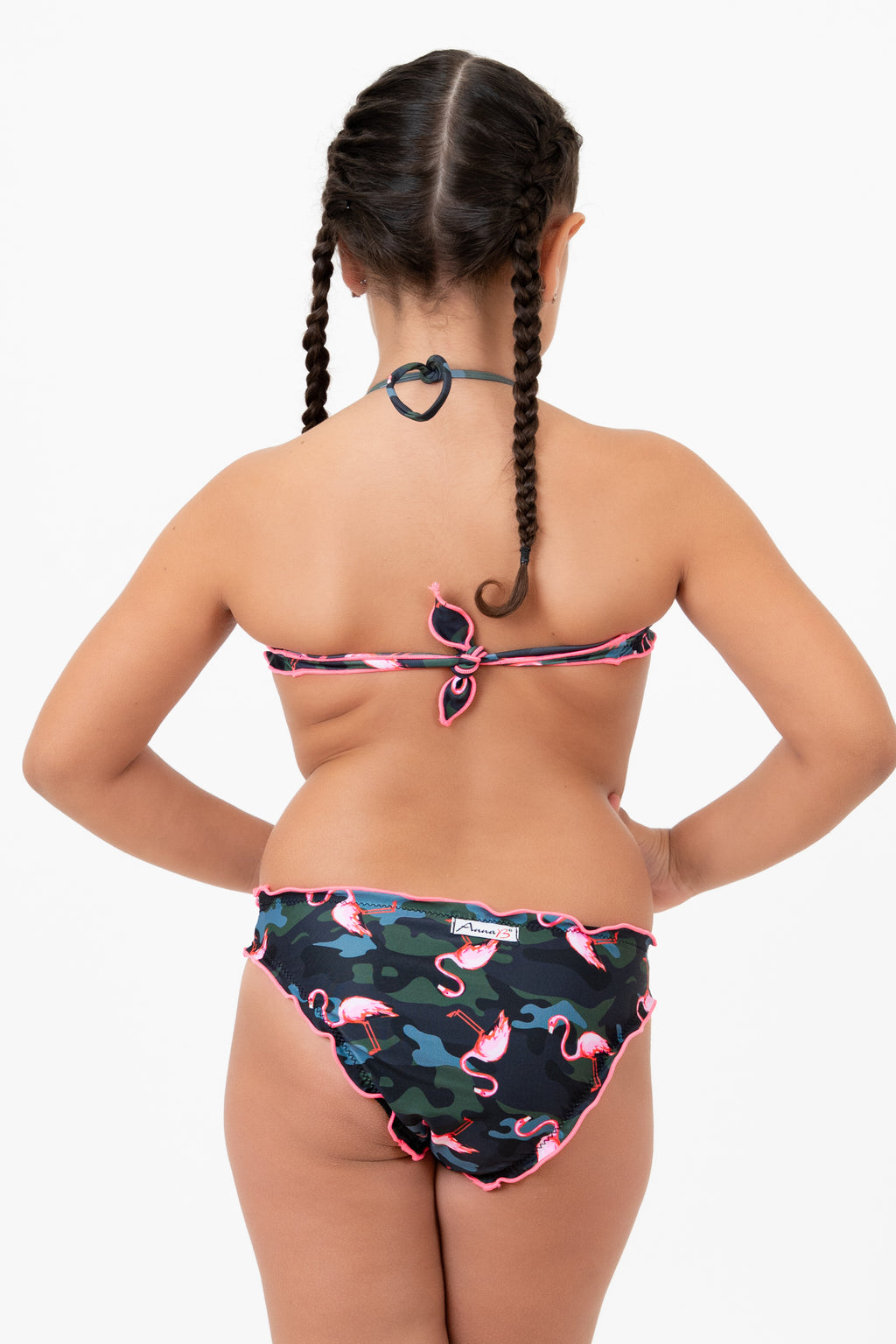 Bikini Fascia Frou-Frou Bimba - Flamingo