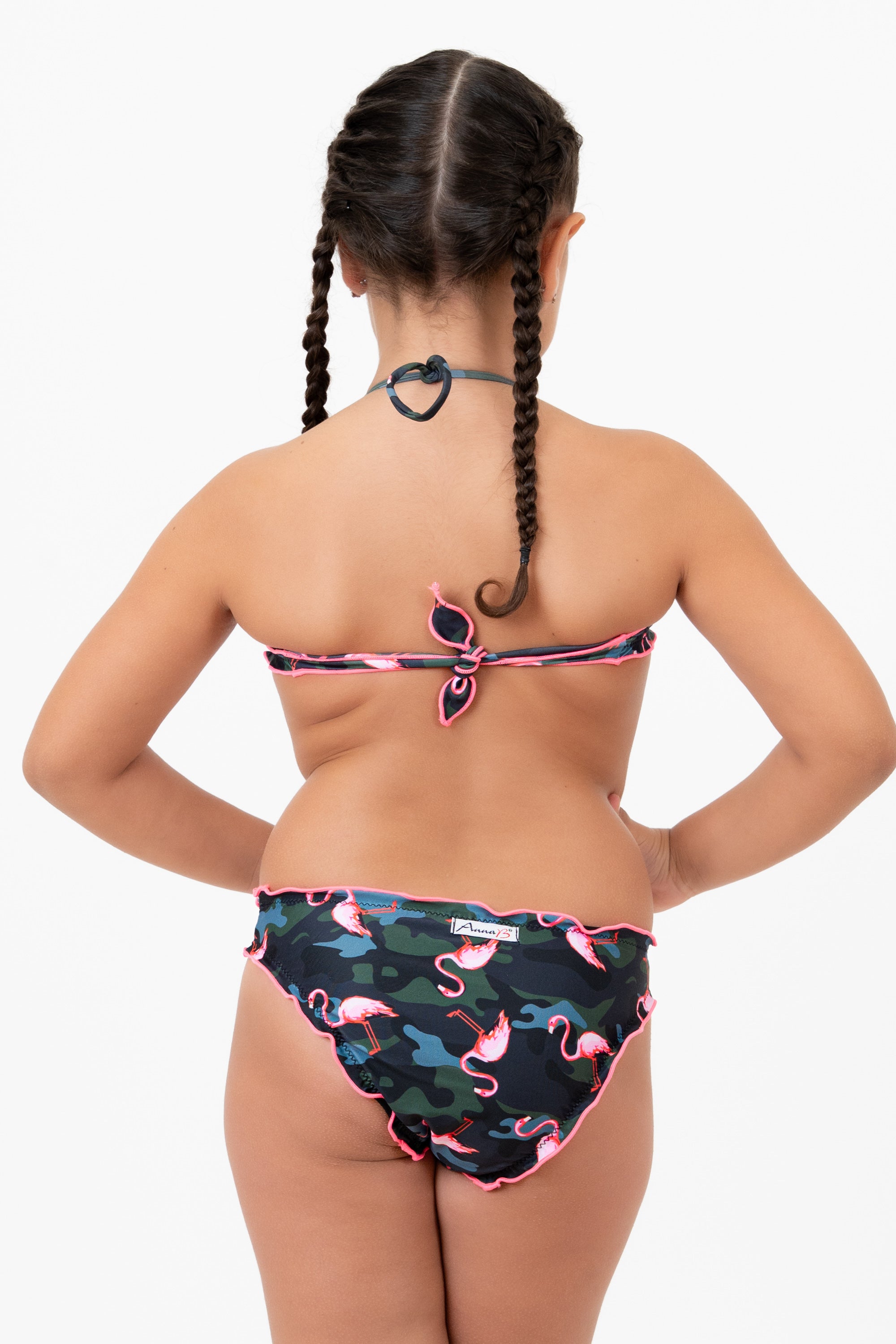 Bikini Fascia Frou-Frou Bimba - Flamingo