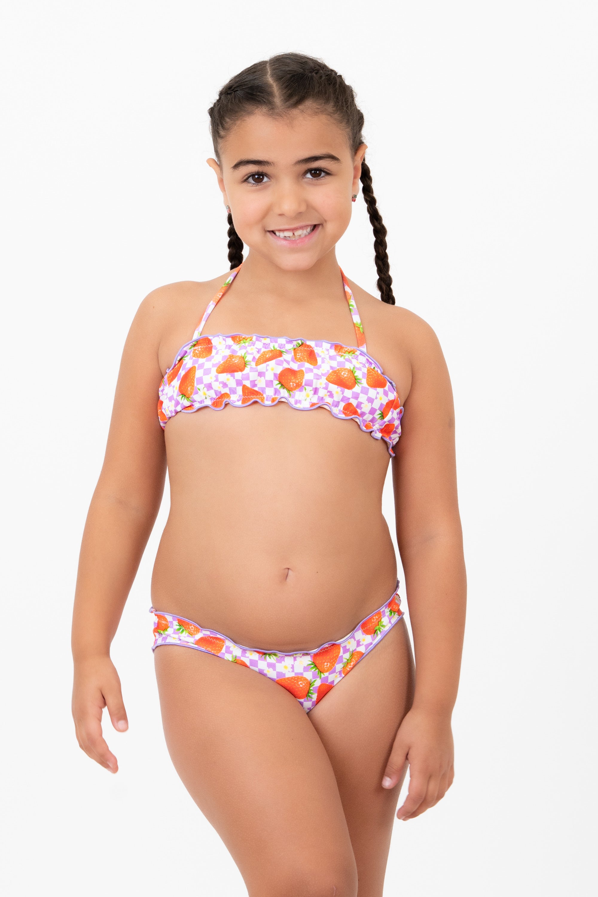 Bikini Fascia Frou-Frou Bimba - Fragole