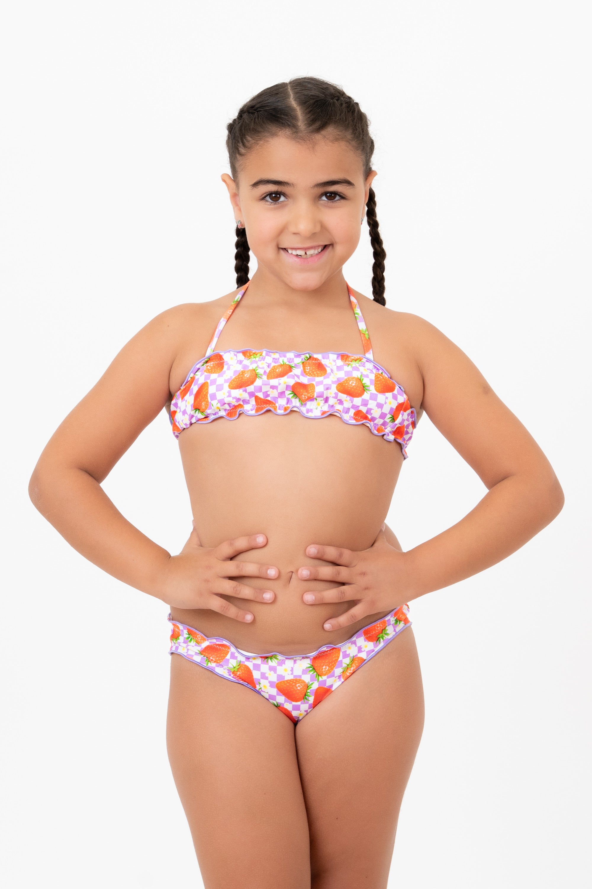 Bikini Fascia Frou-Frou Bimba - Fragole