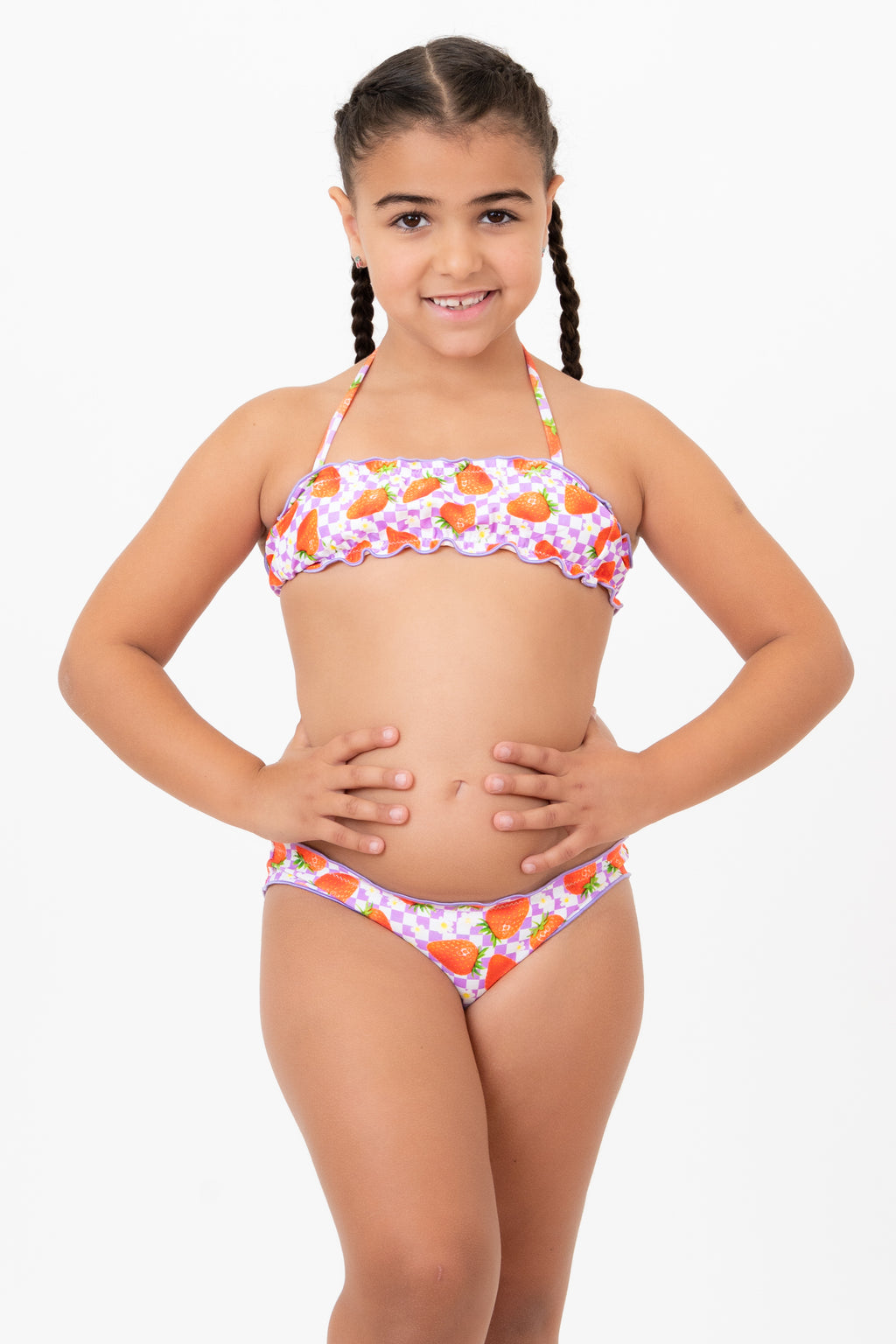 Bikini Fascia Frou-Frou Bimba - Fragole
