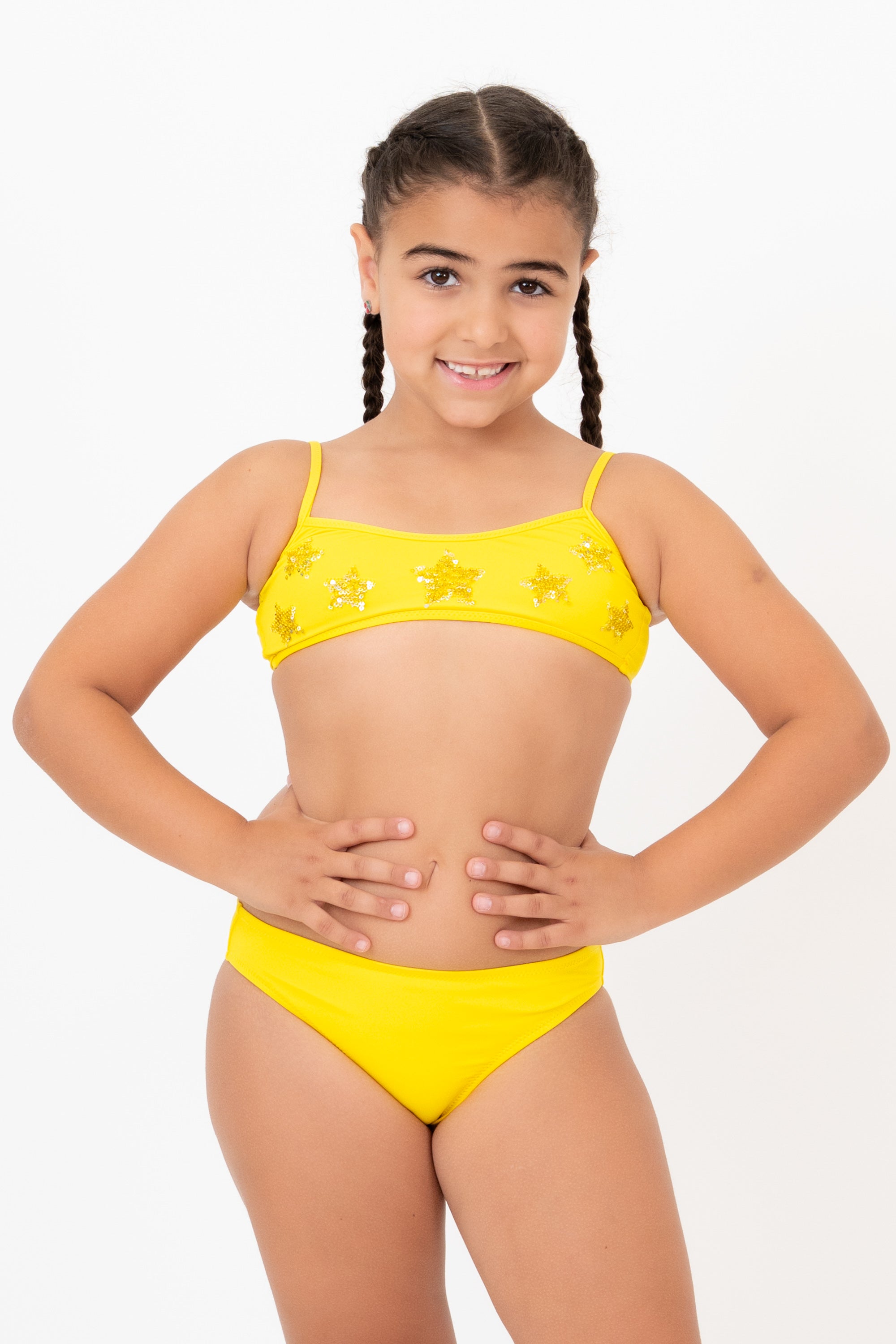 Bikini Bimba Paillettes Giallo